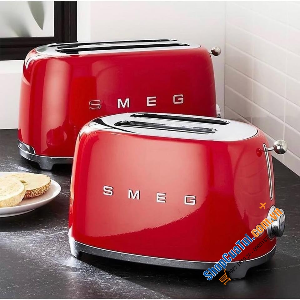 Máy nướng bánh mì SMEG TSF01RDEU MÀU ĐỎ - SIÊU PHẨM CHO BỮA SÁNG NGON - BỔ DƯỠNG - TIỆN LỢI