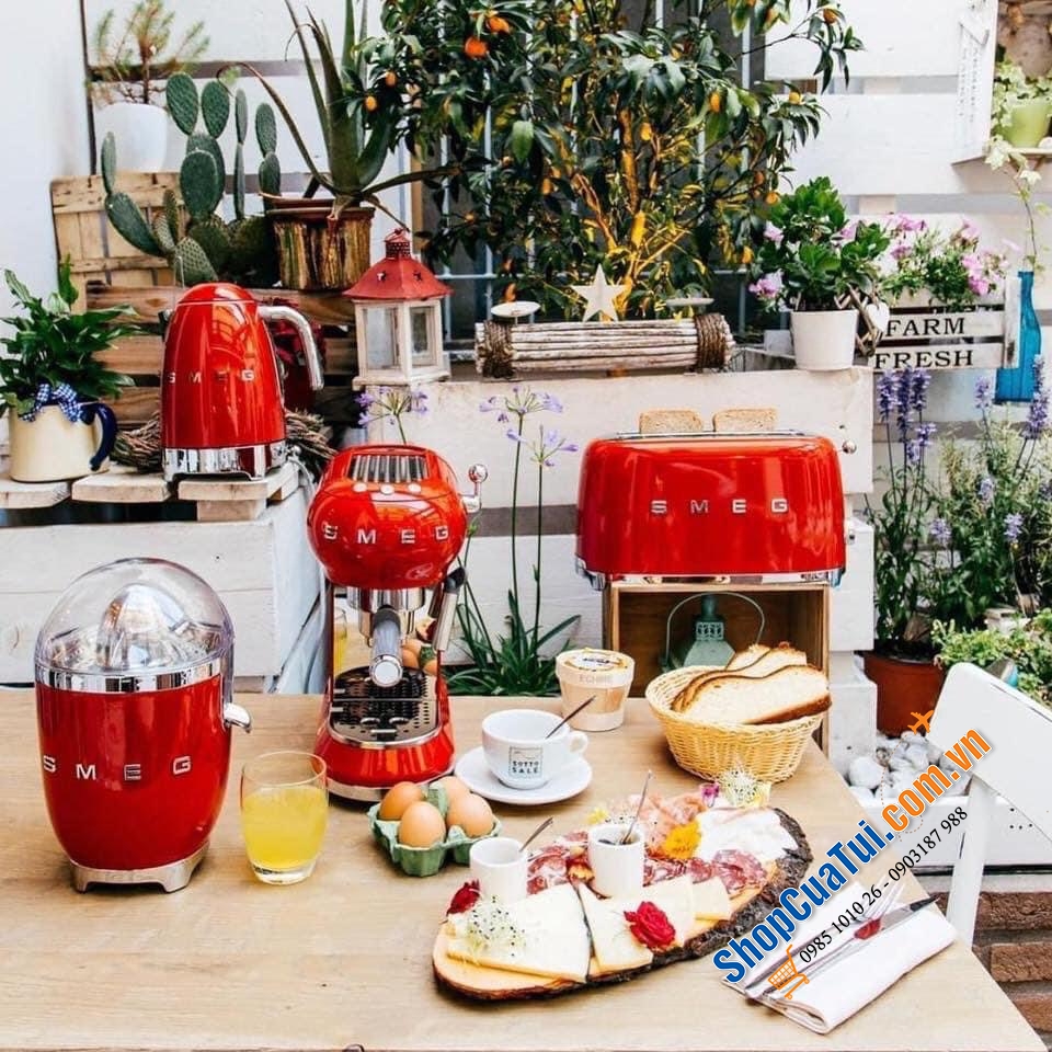 Máy nướng bánh mì SMEG TSF01RDEU MÀU ĐỎ - SIÊU PHẨM CHO BỮA SÁNG NGON - BỔ DƯỠNG - TIỆN LỢI