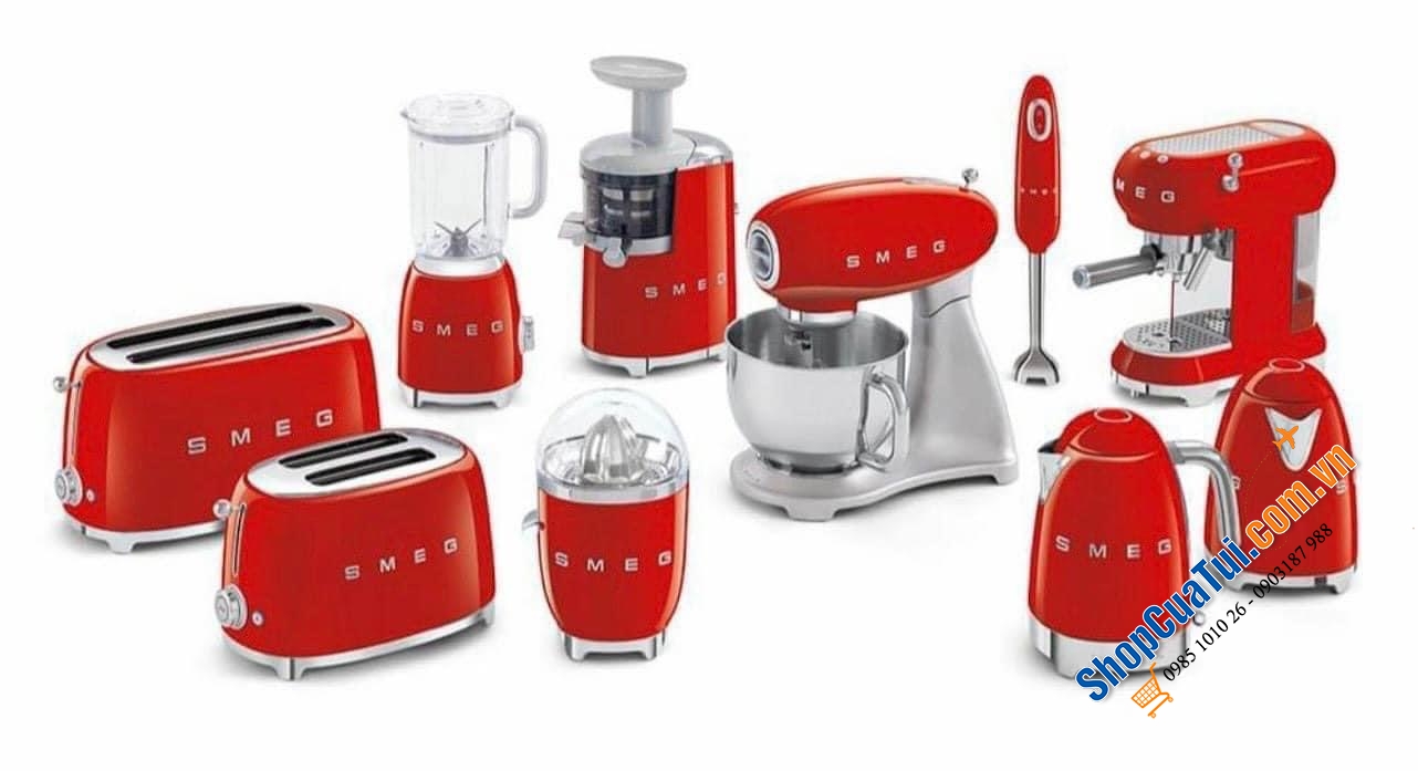 Máy nướng bánh mì SMEG TSF01RDEU MÀU ĐỎ - SIÊU PHẨM CHO BỮA SÁNG NGON - BỔ DƯỠNG - TIỆN LỢI