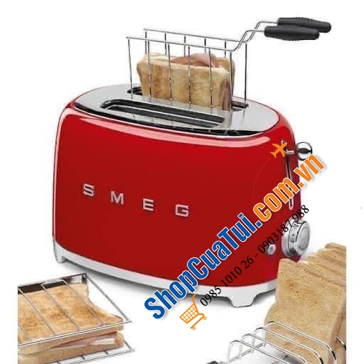 Máy nướng bánh mì SMEG TSF01RDEU MÀU ĐỎ  - SIÊU PHẨM CHO BỮA SÁNG NGON - BỔ DƯỠNG - TIỆN LỢI
