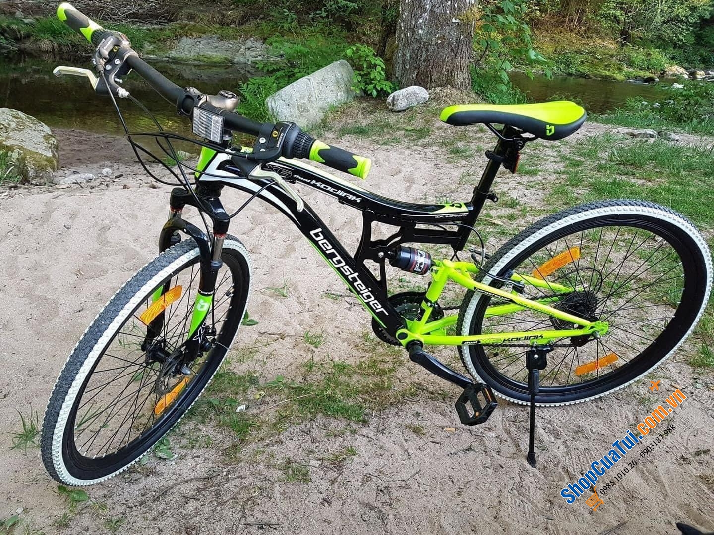 Xe đạp thể thao xe đạp địa hình Bergsteiger- Nội địa Đức - độ bền trên 30 năm màu trắng hoặc xanh