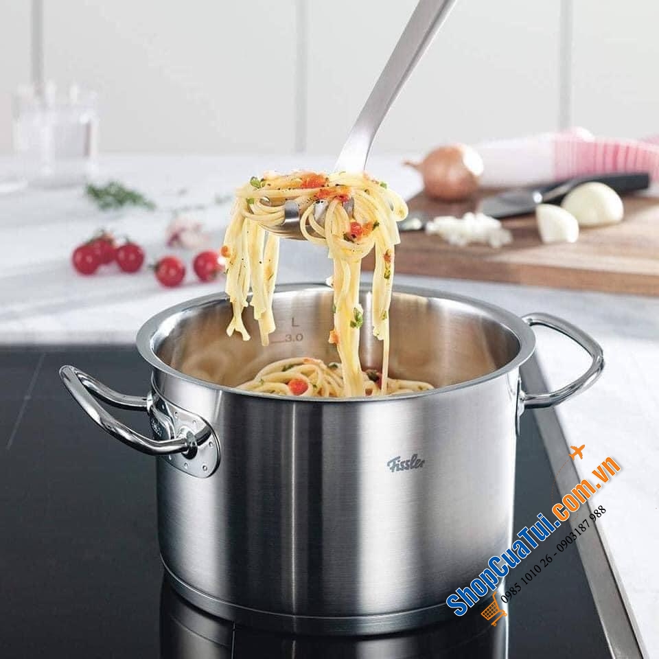BỘ NỒI 6 MÓN FISSLER ORIGINAL PROFI COLLECTION MADE IN GERMANY(NẮP THÉP) gồm 4 nồi, 1 quánh và 1 chảo 2 quai