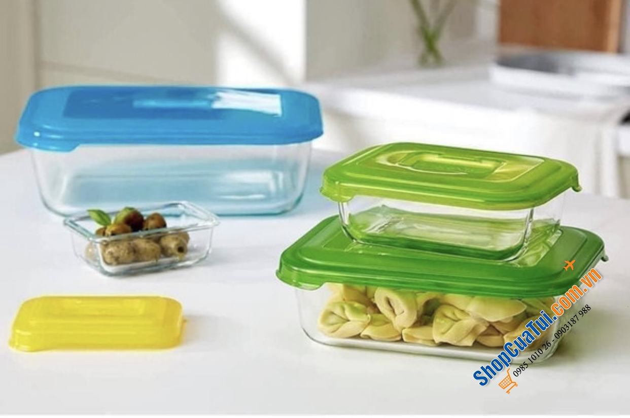 Hộp đựng cơm, Bộ Hộp Đựng Thực Phẩm Joseph Joseph 81060 Nest Glass Food Storage 4 Món.