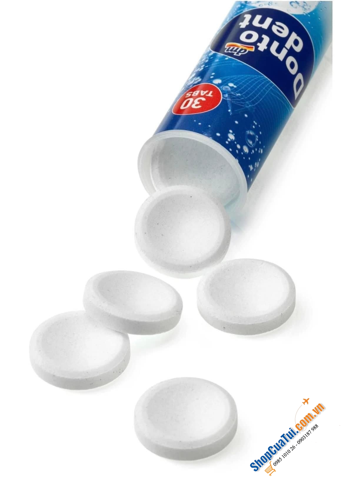 VIÊN SỦI DONTODENT LÀM SẠCH RĂNG GIẢ & NIỀNG RĂNG THÁO RỜI.