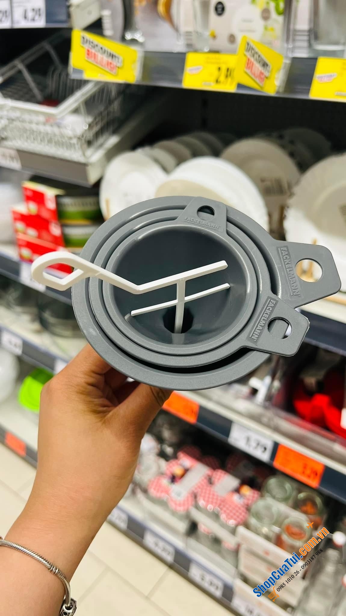 SET 3 phễu Fackelmann - made in Germany.