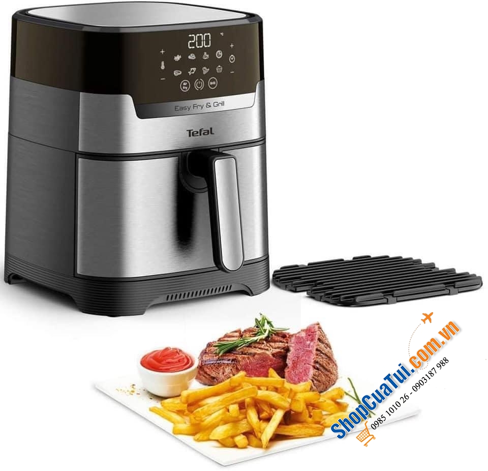 Nồi Chiên Không Dầu Tefal EY505D kèm nướng 2in1.