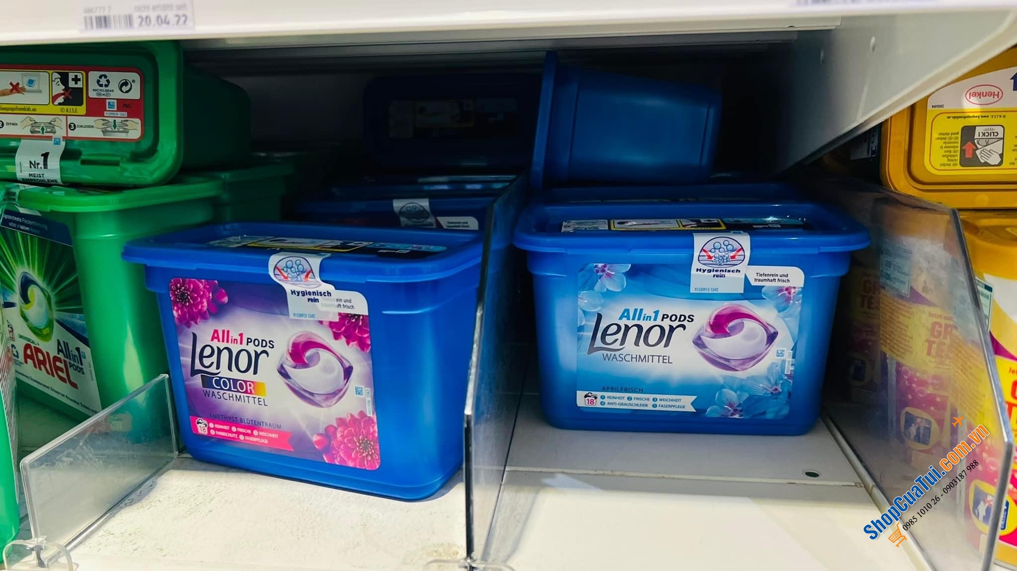 Giặt xả 3 trong 1 LENOR (nước giặt + nước xả  + hạt nước hoa).