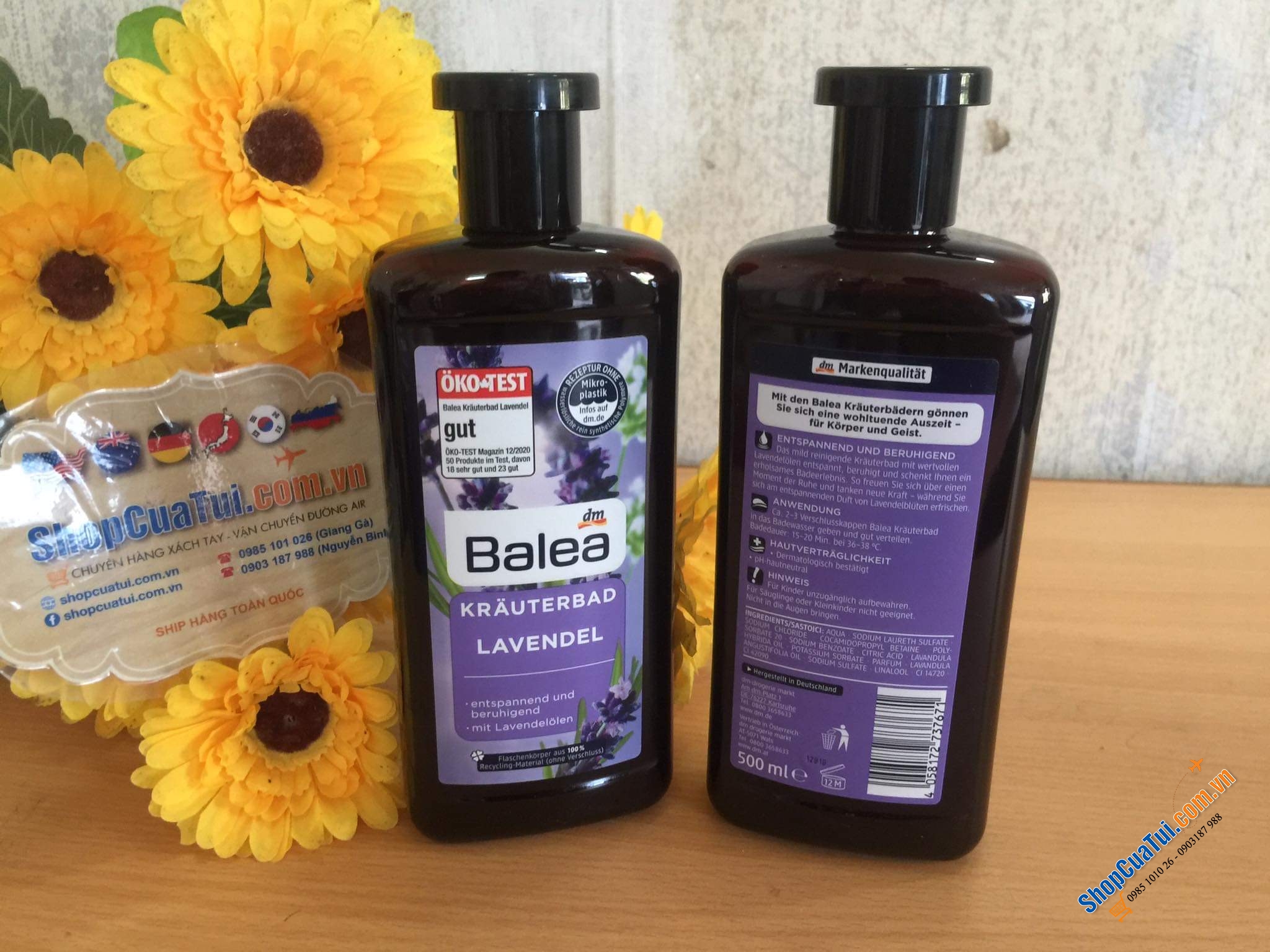 SỮA TẮM THẢO DƯỢC TINH DẦU HOA OẢI HƯƠNG BALEA_LAVENDER YÊN BÌNH VÀ THƯ GIÃN.