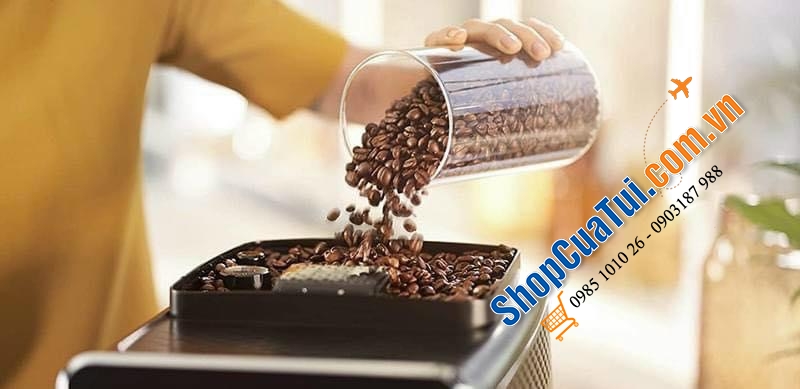 Máy Pha Cà Phê Philips EP2230/10 Serie 2200 SIÊU KHOẺ - SIÊU BỀN - Thưởng thức 3 loại vị cà phê espresso mạnh, cà phê thơm hay thức uống sữa kem chỉ với một nút bấm