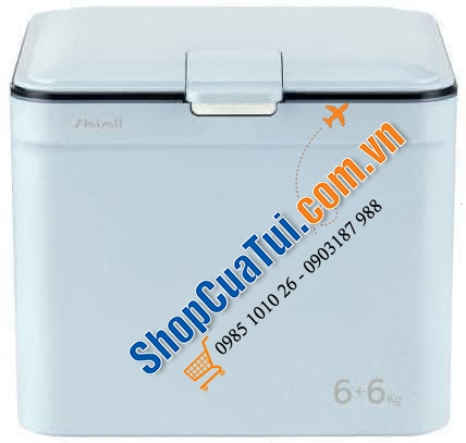 Thùng đựng gạo hút chân không Shinil made in Korea dung tích lớn được 12kg gạo hoặc ngũ cốc ( 3 màu kem, hồng, xanh)