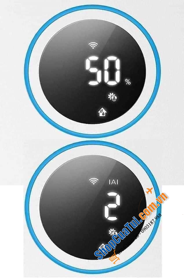 Máy lọc không khí và bù ẩm Philips AC2729/11 với 3 chế độ lọc + 4 mức độ ẩm, cho phòng rộng tới 65 m²