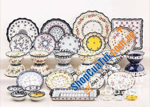 Set bát sứ cao cấp 36 món cho 6 người với phong cách thiết kế độc đáo, hiện đại, không hề lỗi mốt từ màu sắc tới hoa văn (phân biệt với set 26 món cho 4 người là khác nhé)