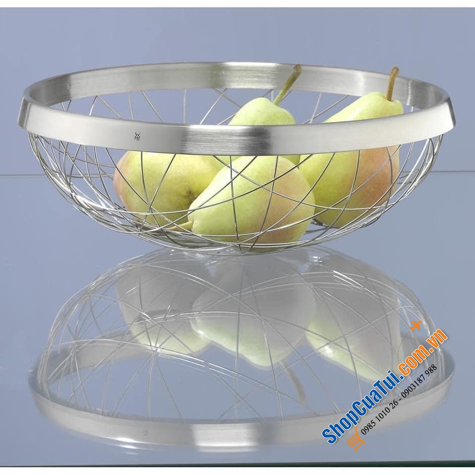 RỔ ĐỰNG, GIỎ HOA QUẢ WMF LOUNGE 30cm - Những sợi thép tưởng chừng cứng nhắc thành mềm mại, căng đọng nghệ thuật - Rổ lưới inox WMF Korb Chaos Lounge Living