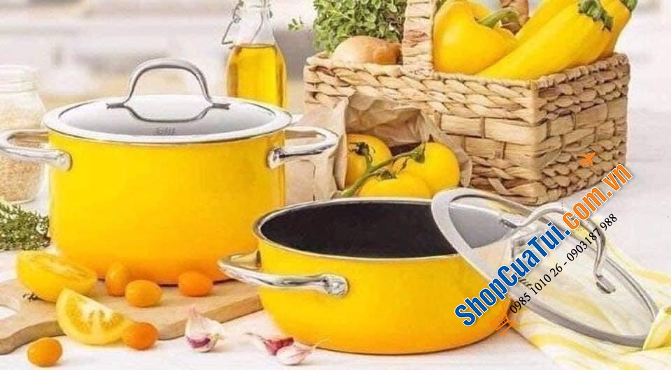 Bộ nồi Silit Silargan Passion màu vàng Made in Germany.