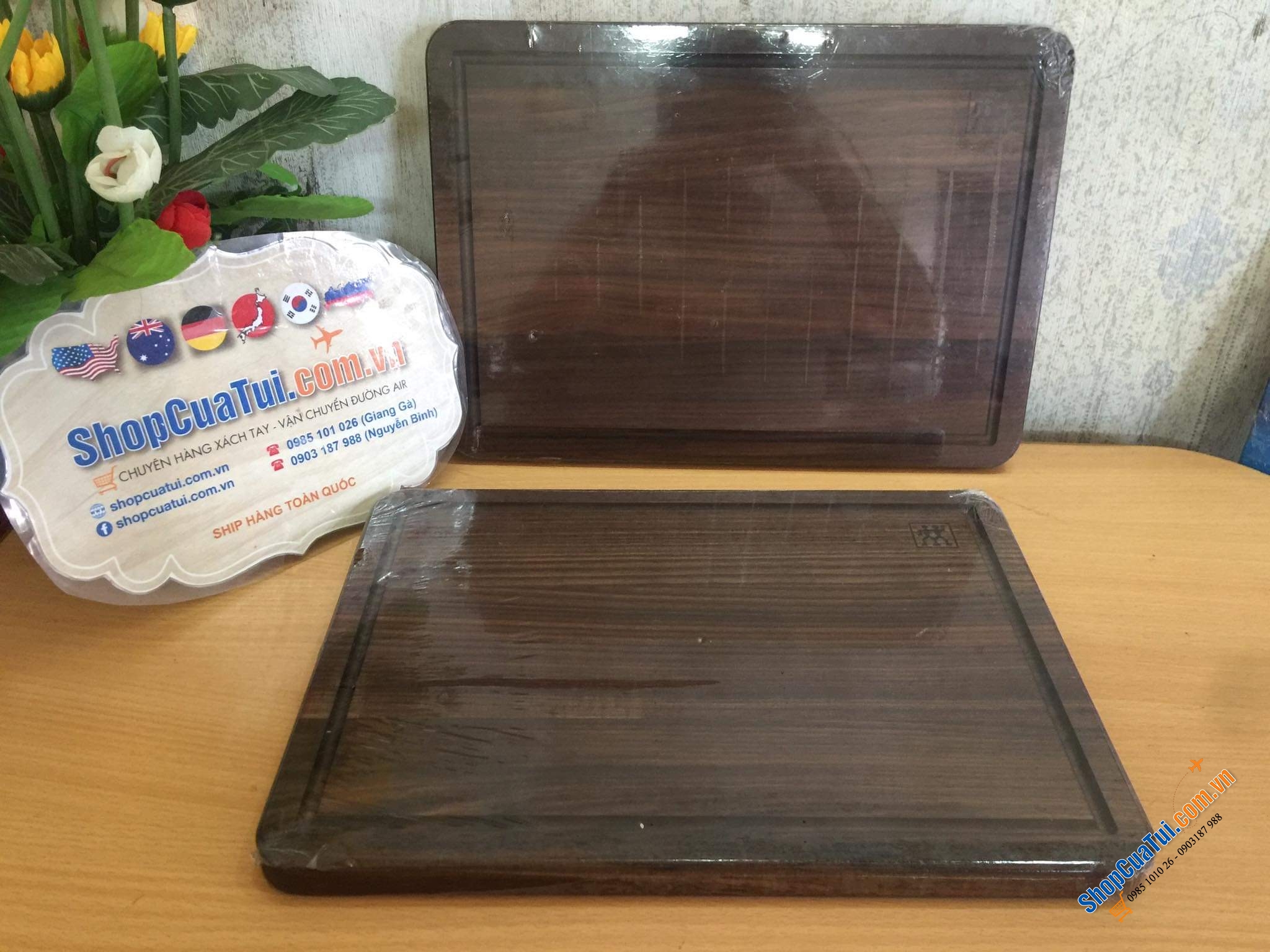 Thớt Zwilling gỗ óc chó (35x25x2,5 cm) Made in Poland siêu xịn