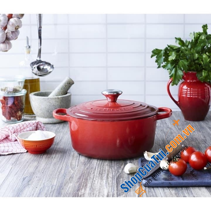 NỒI Le Creuset 20 cm màu ĐỎ.