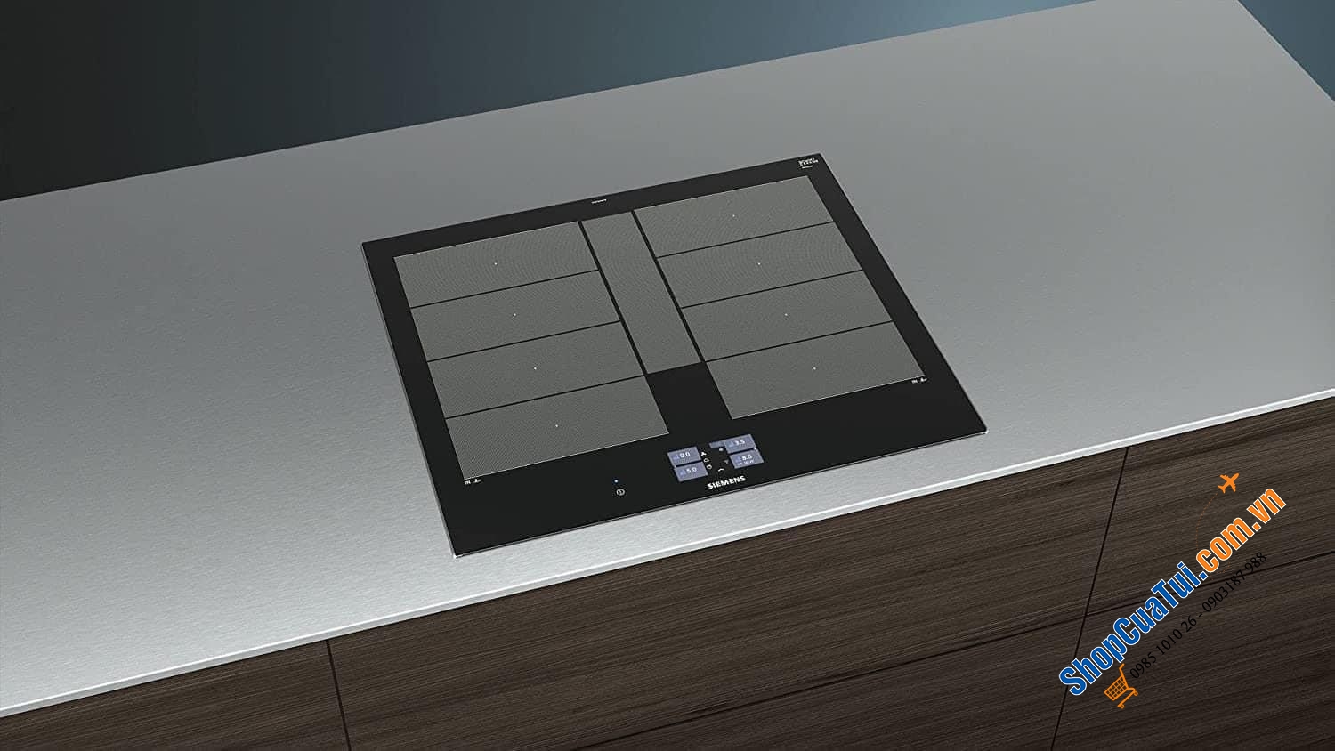 Bếp từ đa điểm Siemens EX675JYW1E iQ700 MODEL 2022, kết nối điện thoại từ xa, mặt kính   Schott Ceran cao cấp của Đức