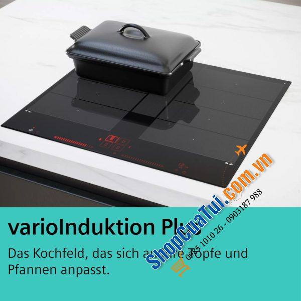 Bếp từ đa điểm Siemens EX675JYW1E iQ700 MODEL 2022, kết nối điện thoại từ xa, mặt kính   Schott Ceran cao cấp của Đức