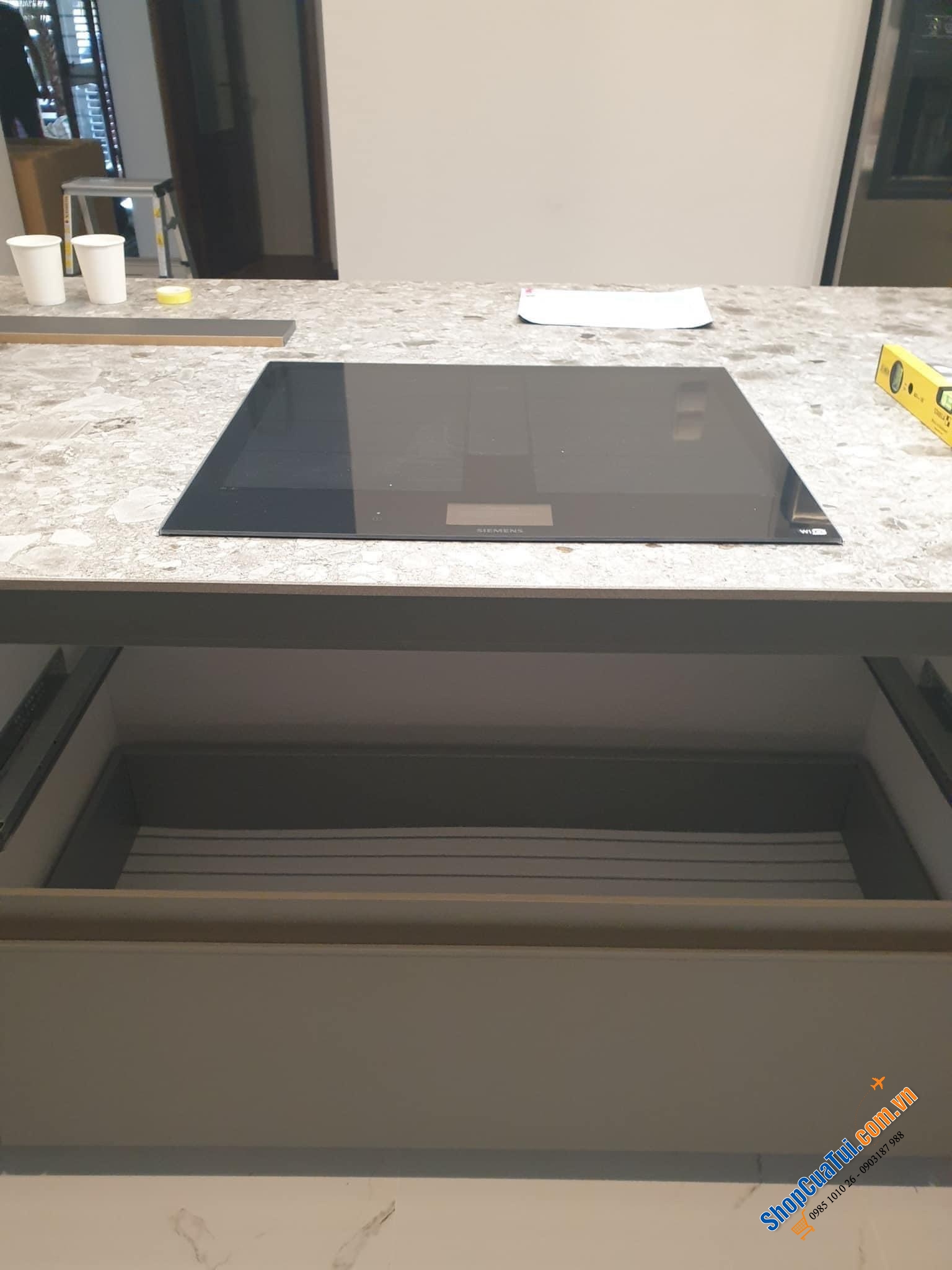 Bếp từ đa điểm Siemens EX675JYW1E iQ700 MODEL 2022, kết nối điện thoại từ xa, mặt kính   Schott Ceran cao cấp của Đức