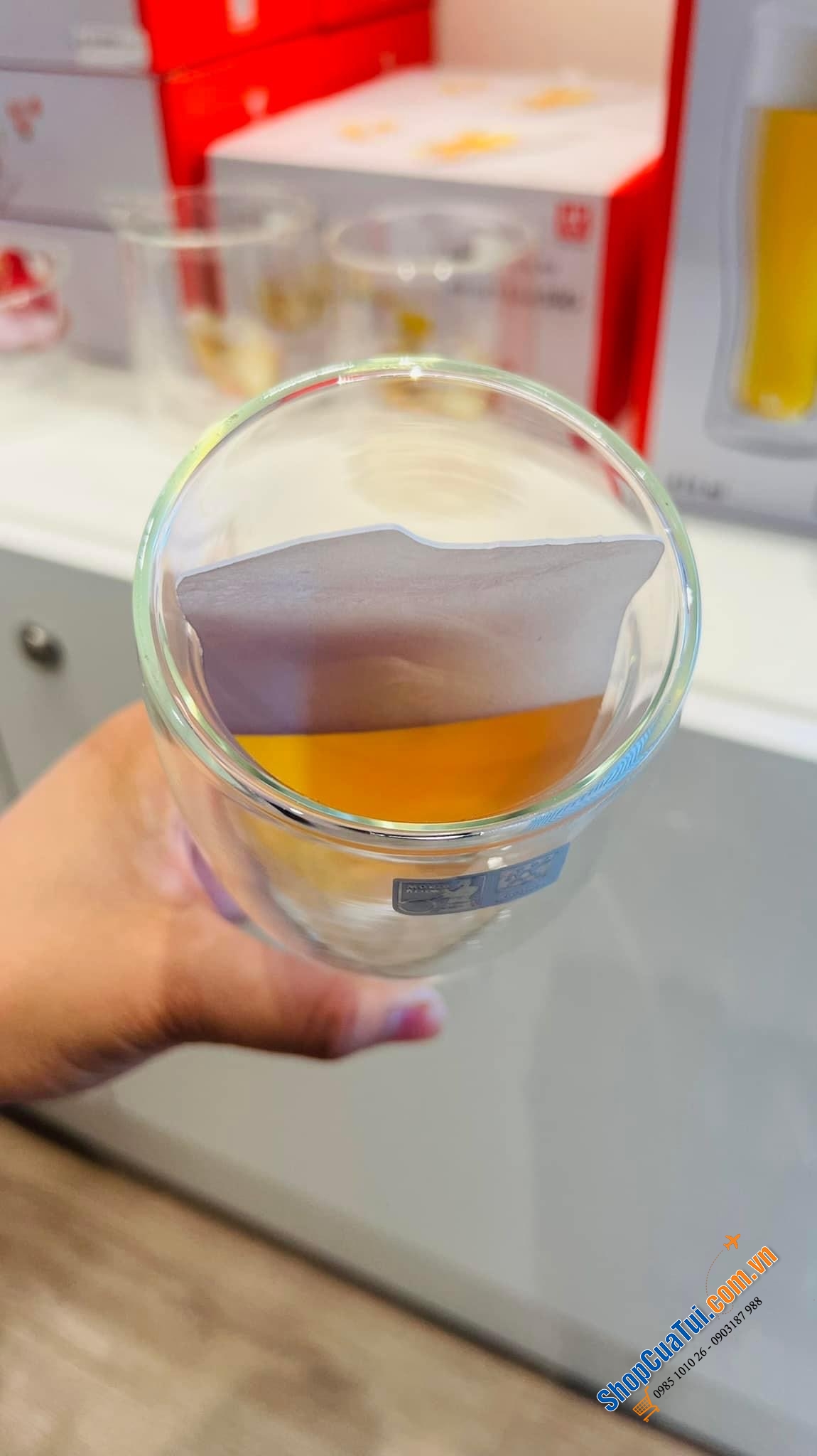 Cốc 2 thành uống bia Zwillimg 414ml.