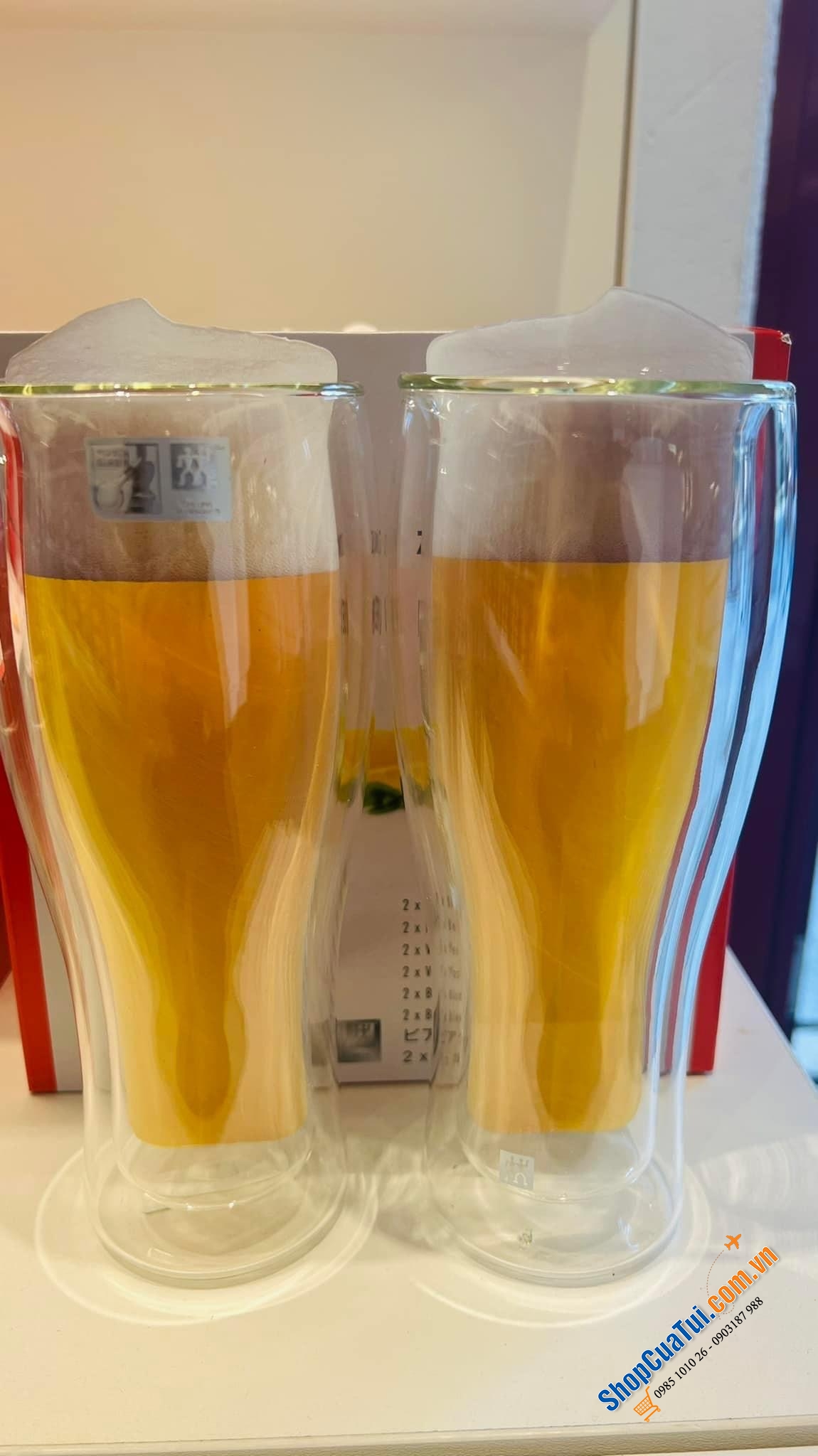 Cốc 2 thành uống bia Zwillimg 414ml.