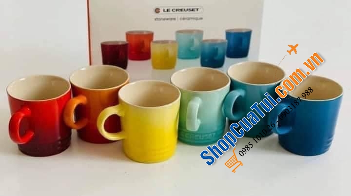 Bộ 6 cốc espresso 100ml Le creuset sắc màu cầu vồng siêu xinh.