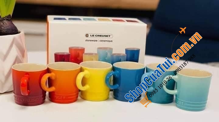 Bộ 6 cốc espresso 100ml Le creuset sắc màu cầu vồng siêu xinh.