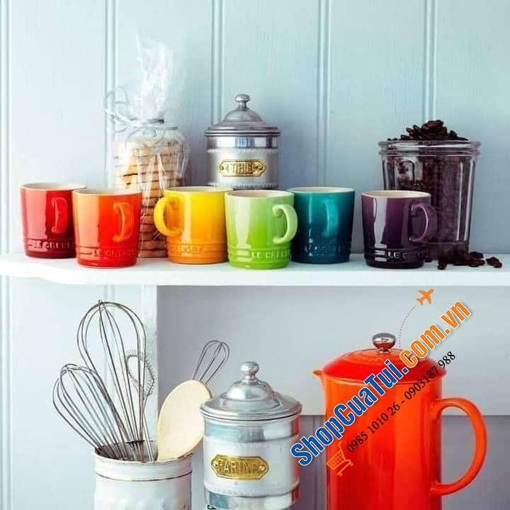 Bộ 6 cốc espresso 100ml Le creuset sắc màu cầu vồng siêu xinh.