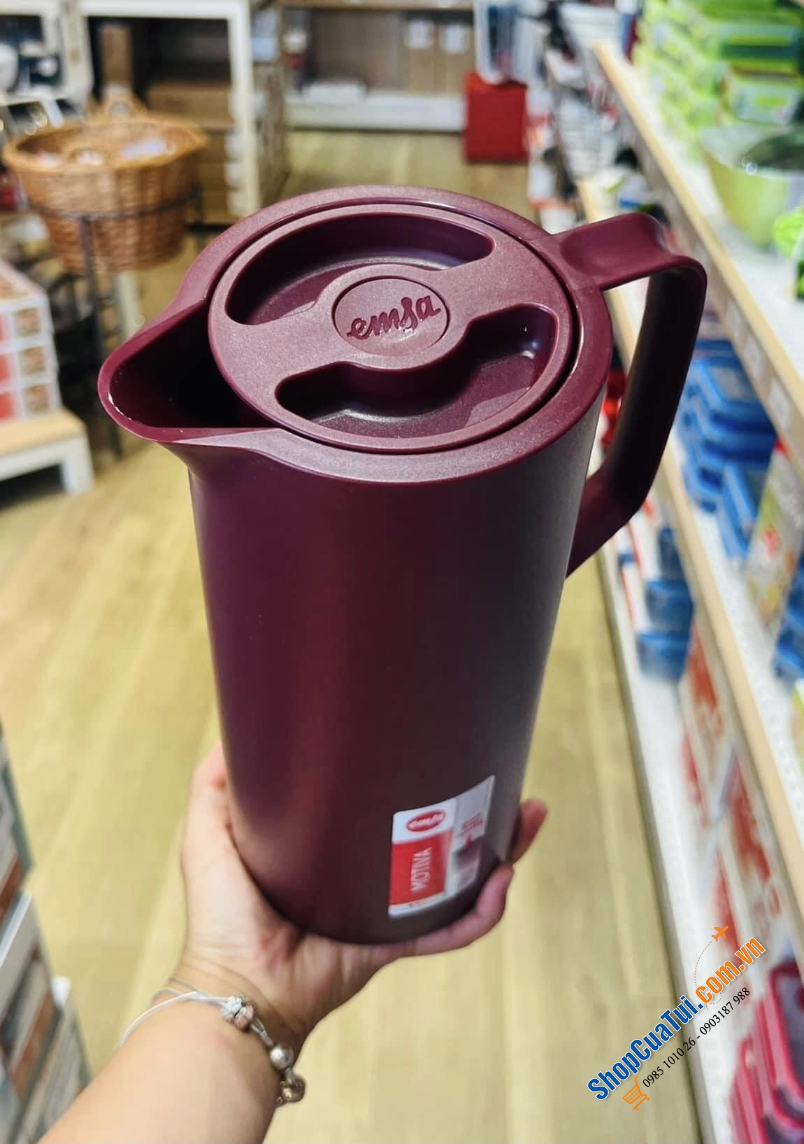 BÌNH GIỮ NHIỆT EMSA MOTIVA 1L - Made in Germany.