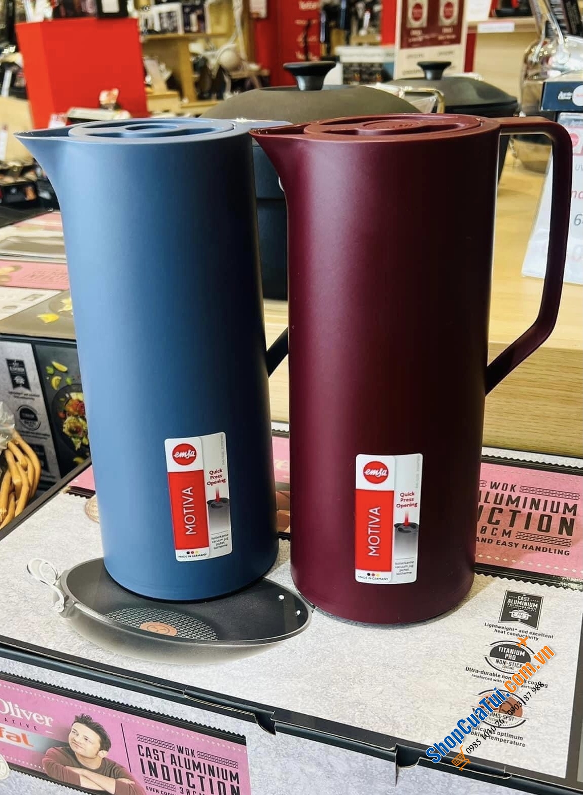 BÌNH GIỮ NHIỆT EMSA MOTIVA 1L - Made in Germany.