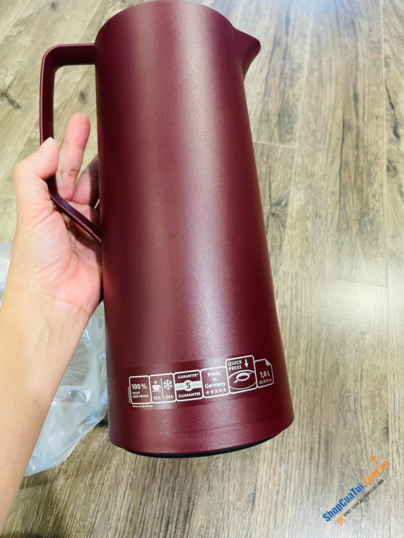 BÌNH GIỮ NHIỆT EMSA MOTIVA 1L - Made in Germany.