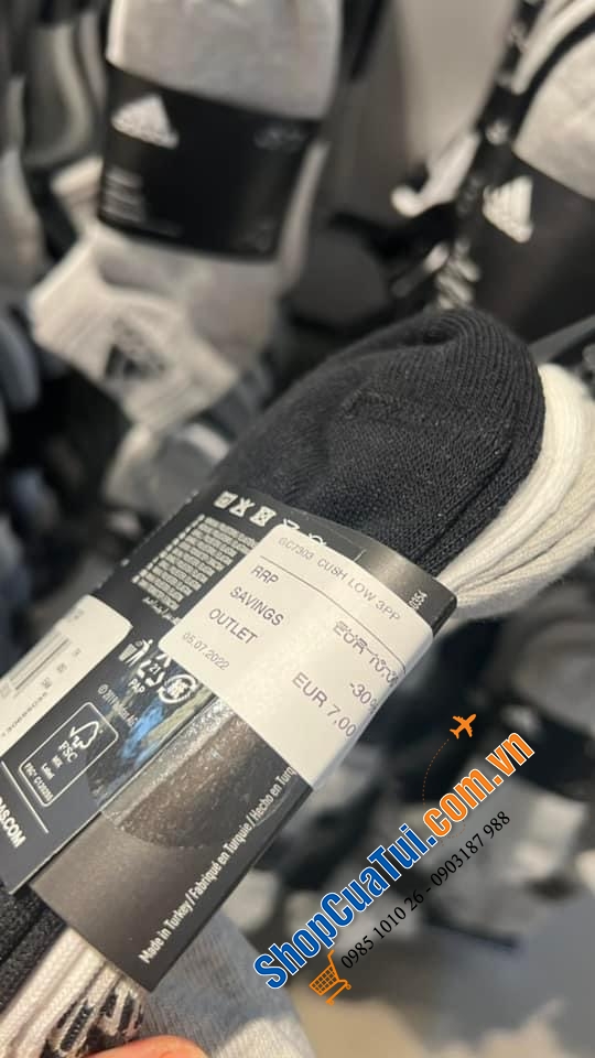 SET 3 TẤT NGẮN CỔ ADIDAS.