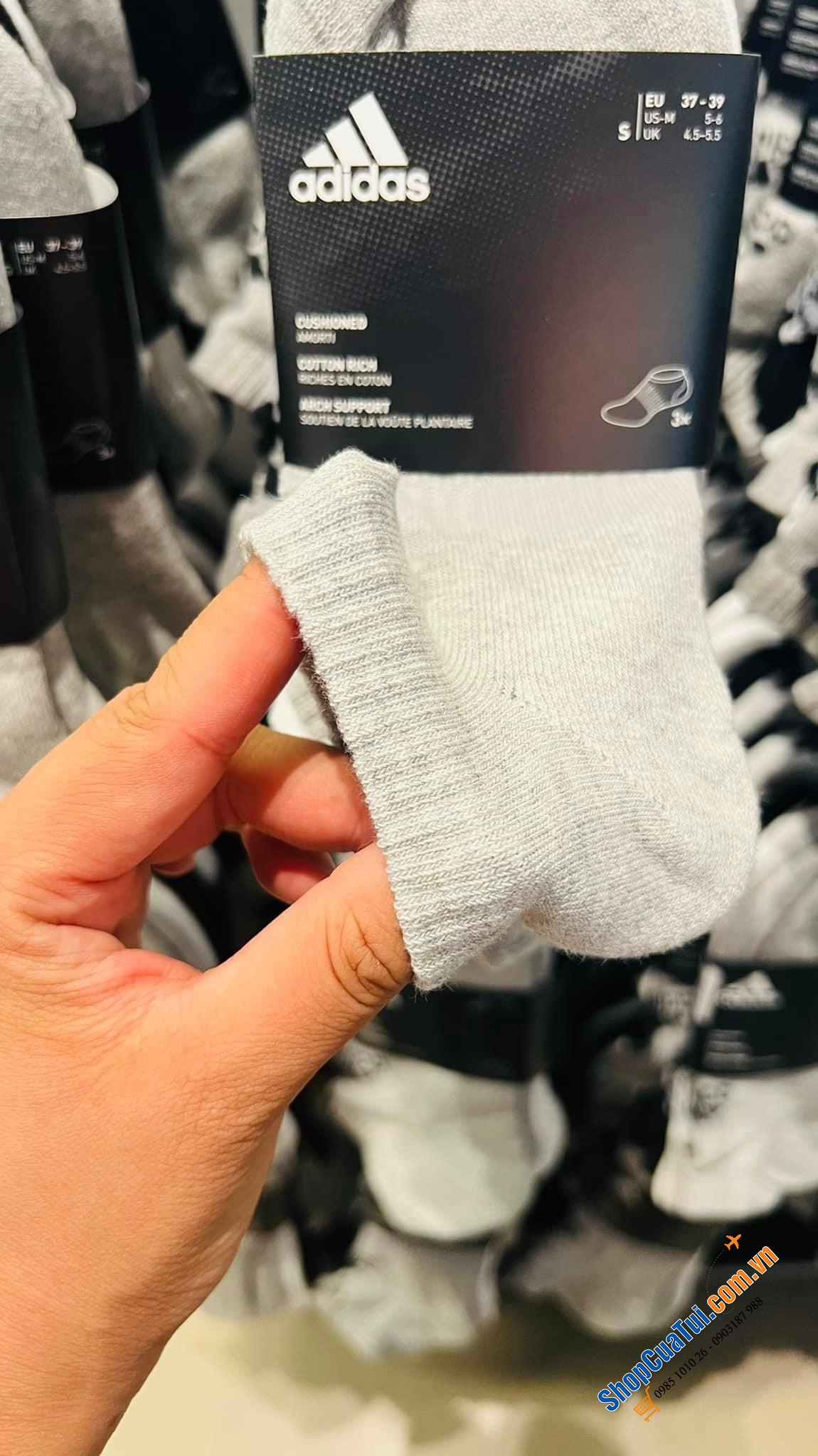 SET 3 TẤT NGẮN CỔ ADIDAS.