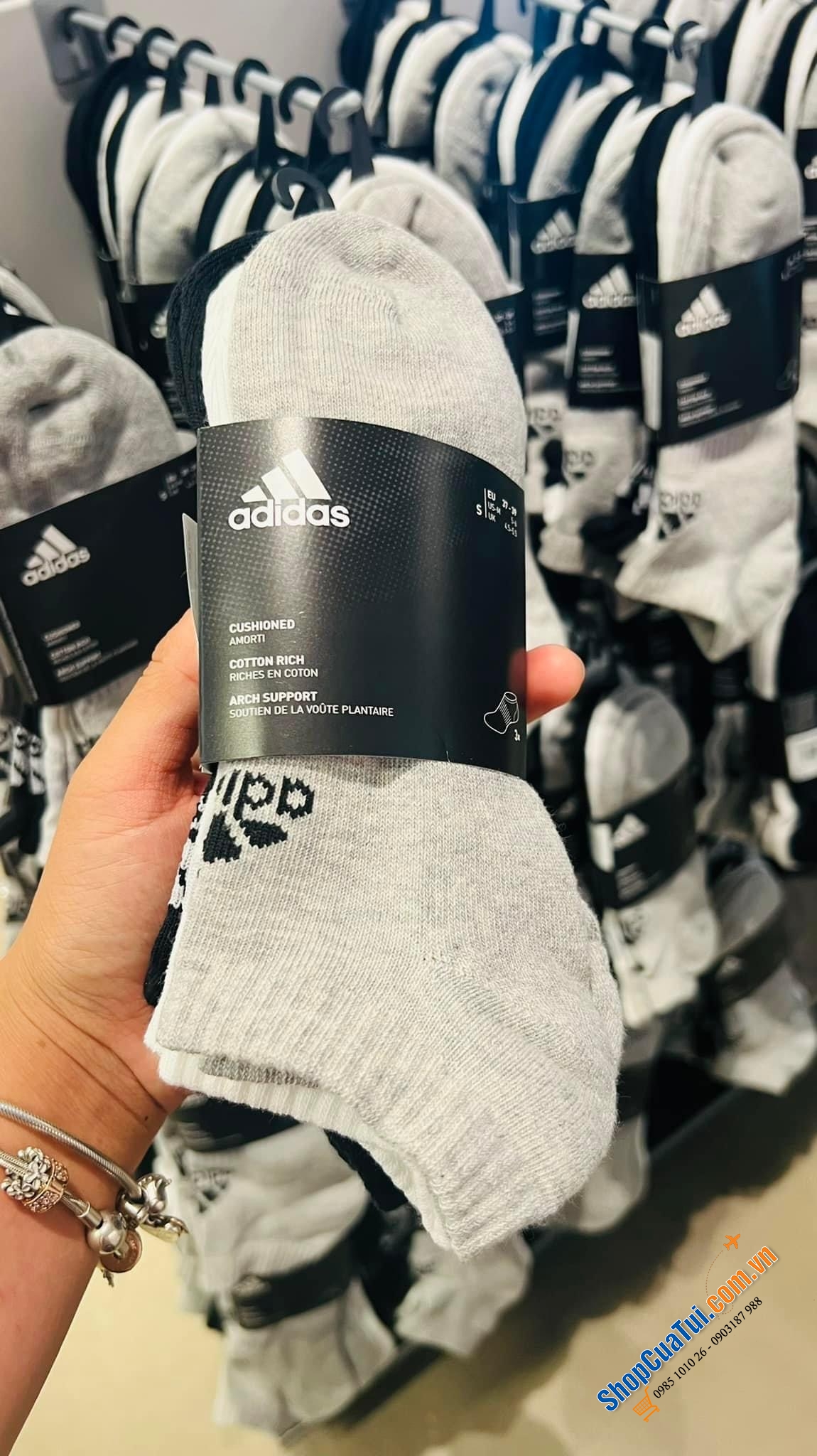 SET 3 TẤT NGẮN CỔ ADIDAS.
