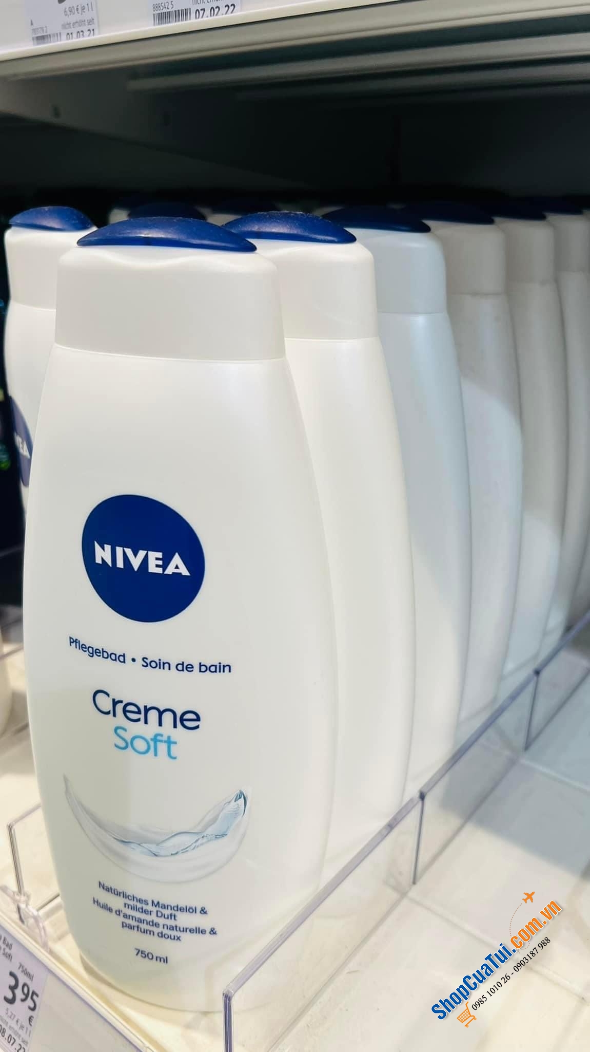 SỮA TẮM NIVEA 2 in1 NỘI ĐỊA ĐỨC, dung tích 750ml  (Tắm bồn - Tắm thường).