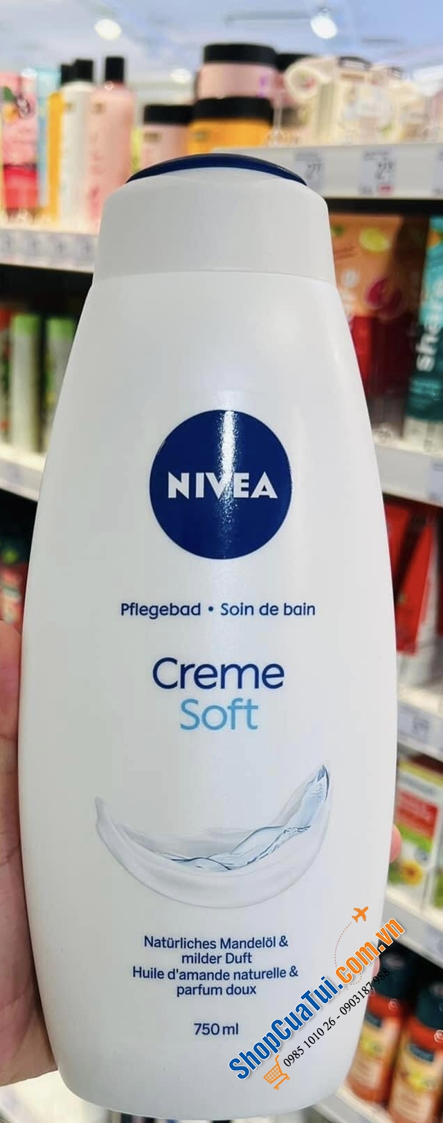 SỮA TẮM NIVEA 2 in1 NỘI ĐỊA ĐỨC, dung tích 750ml  (Tắm bồn - Tắm thường).