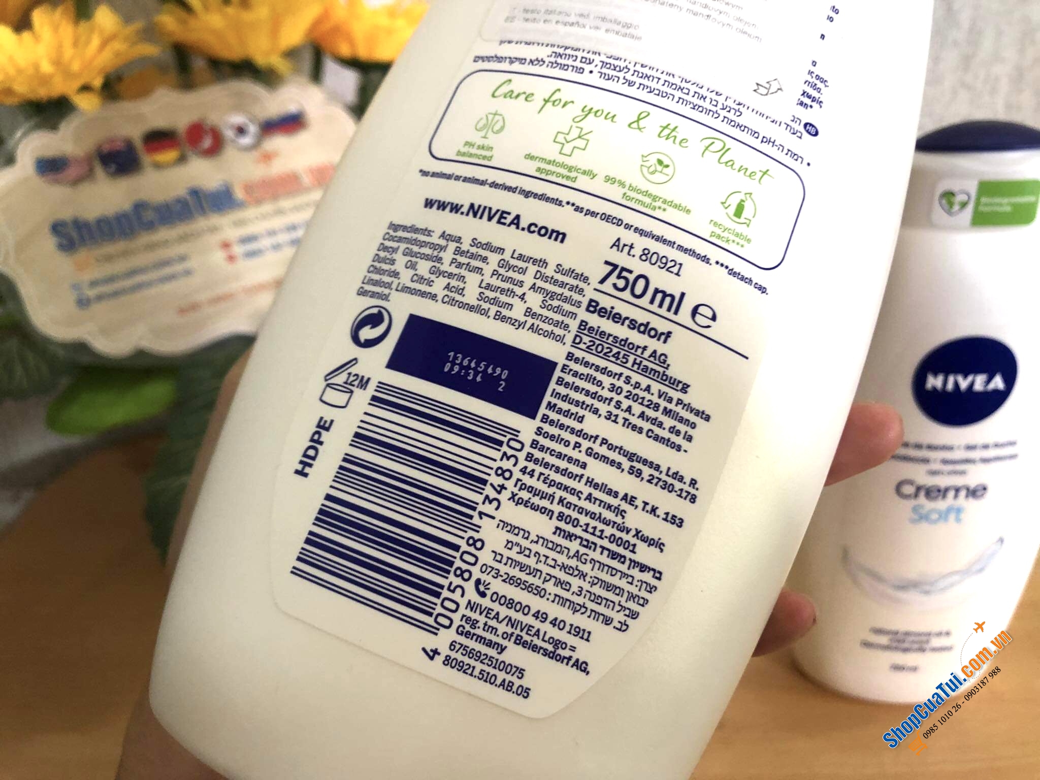 SỮA TẮM NIVEA 2 in1 NỘI ĐỊA ĐỨC, dung tích 750ml  (Tắm bồn - Tắm thường).
