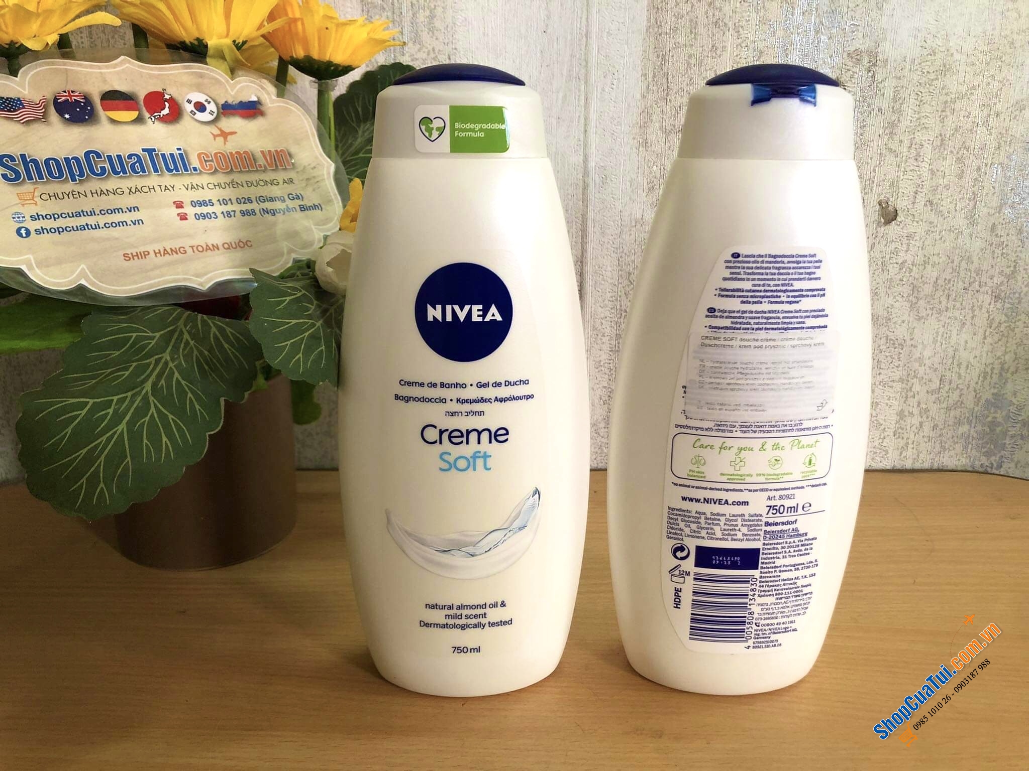SỮA TẮM NIVEA 2 in1 NỘI ĐỊA ĐỨC, dung tích 750ml  (Tắm bồn - Tắm thường).