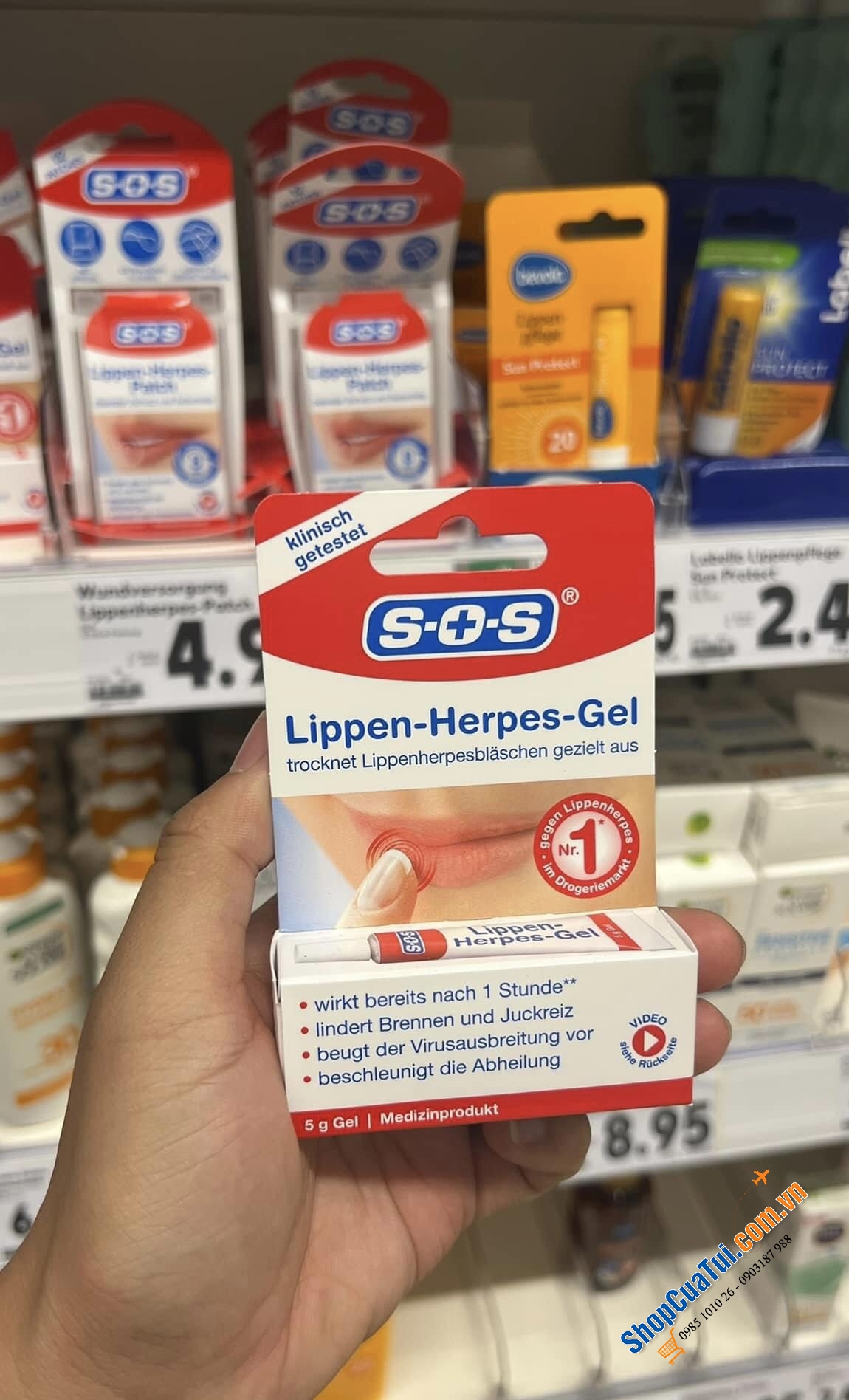 Gel SOS làm giảm đau, ngứa, lan vết loét một cách nhanh chóng.
