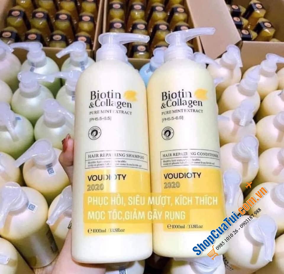 Cặp Gội xả Biotin (1 gội 1 lít + 1 xả 1 lít)