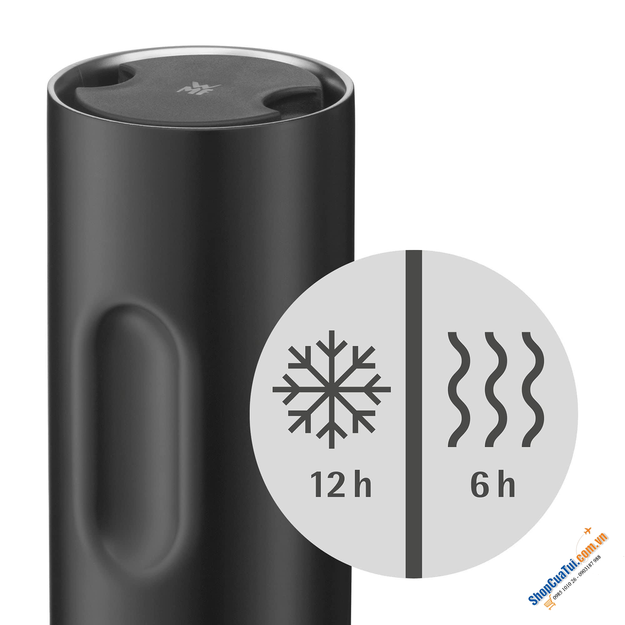 BÌNH GIỮ NHIỆT WMF MOTION 500ML (22.8 x 9 x 7.8 cm) giữ lạnh cho bạn trong 12 giờ và giữ ấm trong 6 giờ