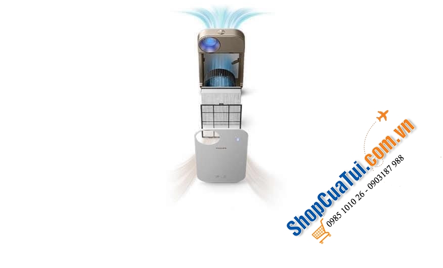 Máy lọc không khí AC4550/10 - Series 4500i dành cho phòng 104m2.