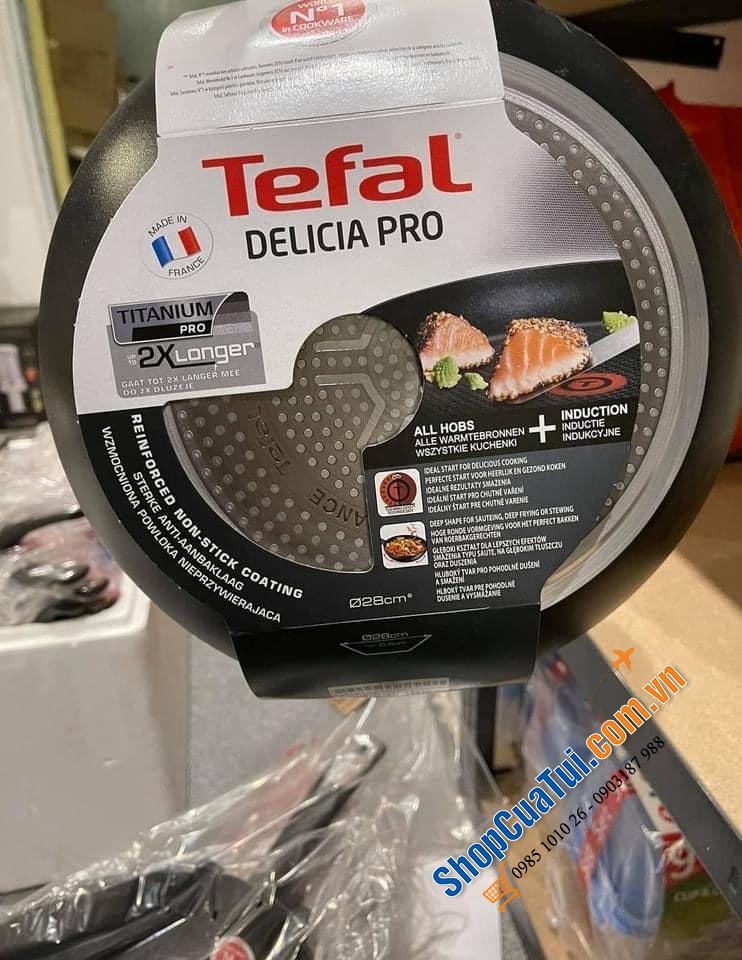 CHẢO Tefal MADE IN FRANCE SÂU LÒNG DELICIA PRO 28 CM.