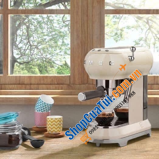 MÁY PHA CAFE CAO CẤP SMEG ECF01CREU màu trắng, màu đen, màu kem, Công nghệ Italy, 1300W