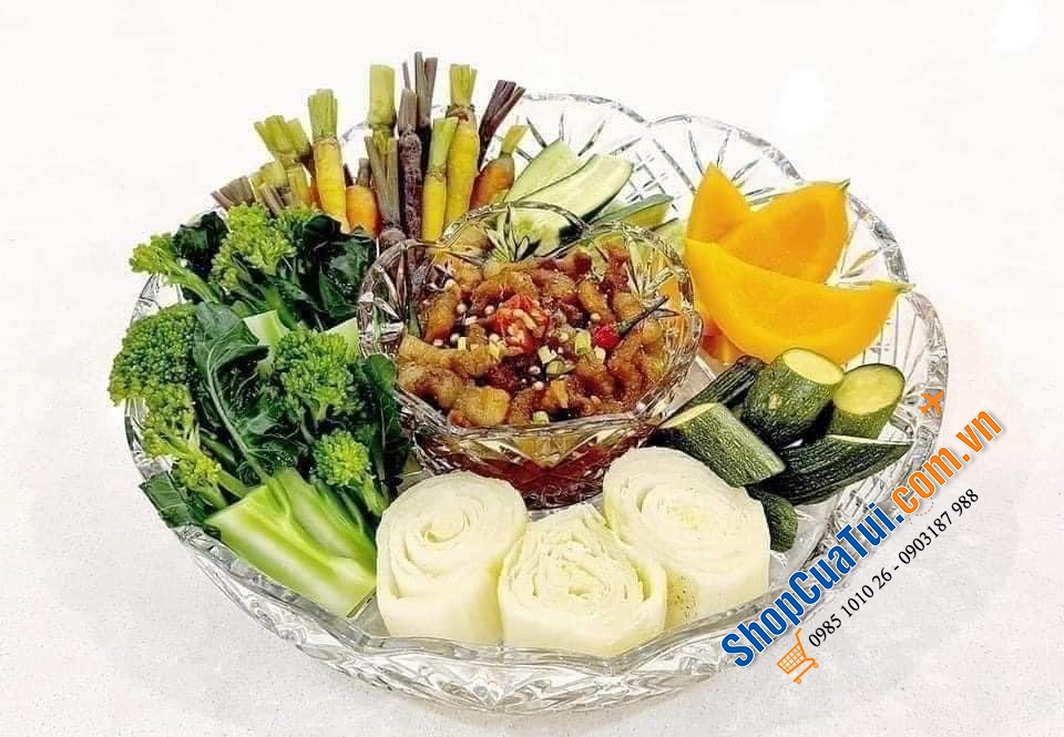 Đĩa pha Dublin size 20cm kèm bát nhỏ