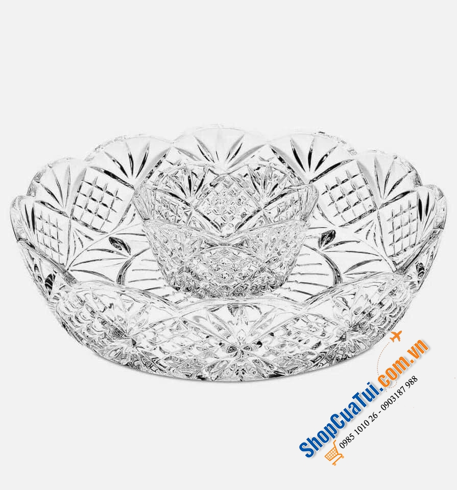 Đĩa pha Dublin size 20cm kèm bát nhỏ