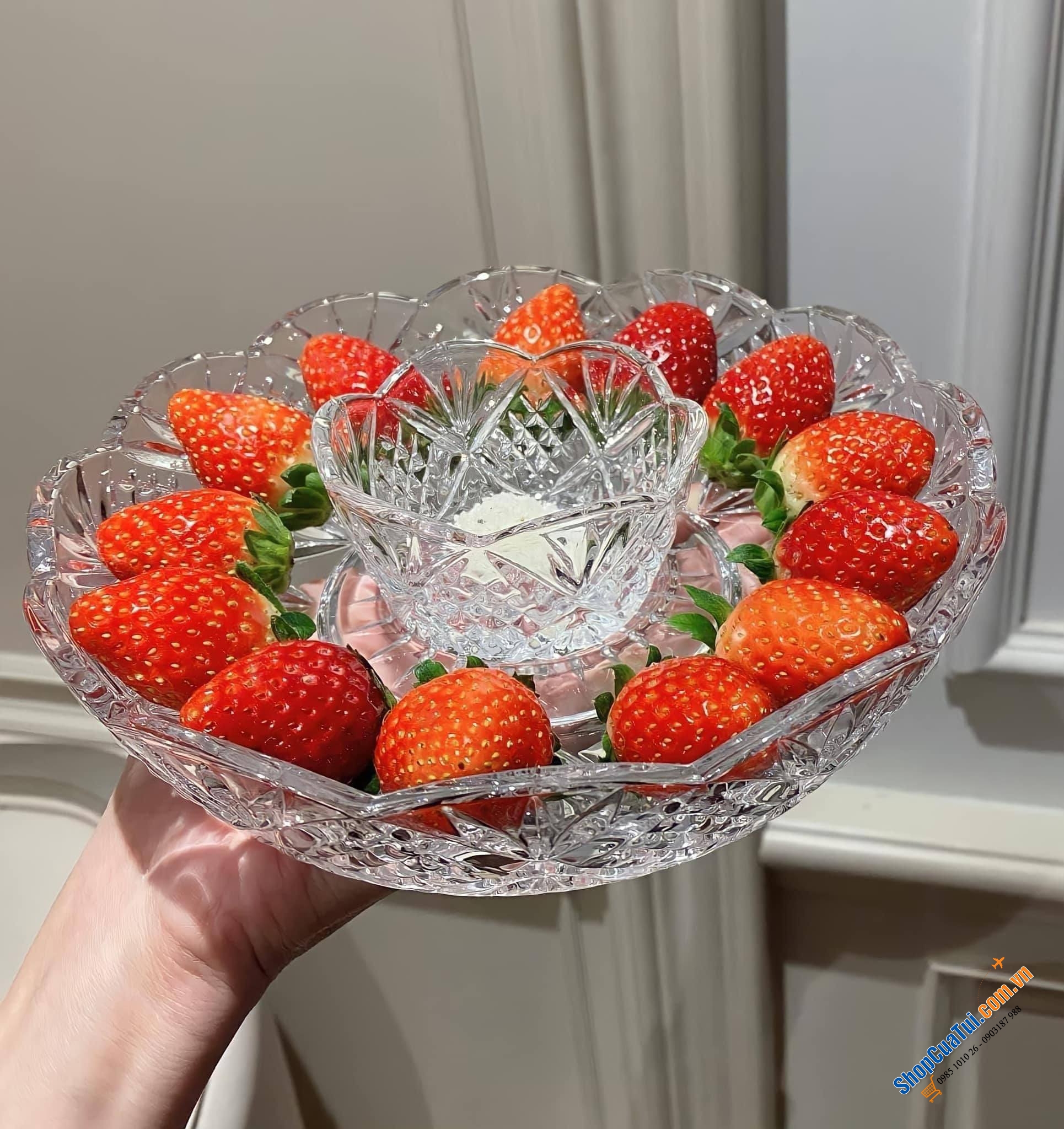 Đĩa pha Dublin size 20cm kèm bát nhỏ