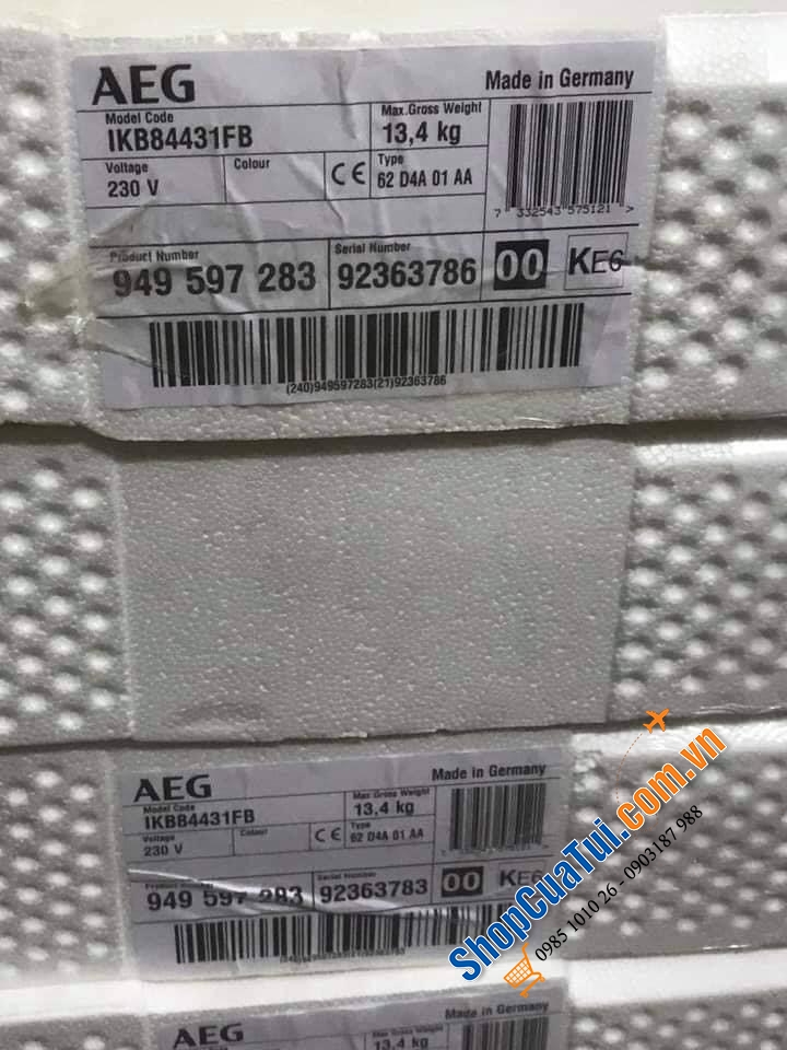 Bếp từ 4 vùng nấu AEG IKB84431FB - công nghệ MaxiSense độc quyền giúp bếp sử dụng được với mọi kích thước nồi chảo - Made in Germany