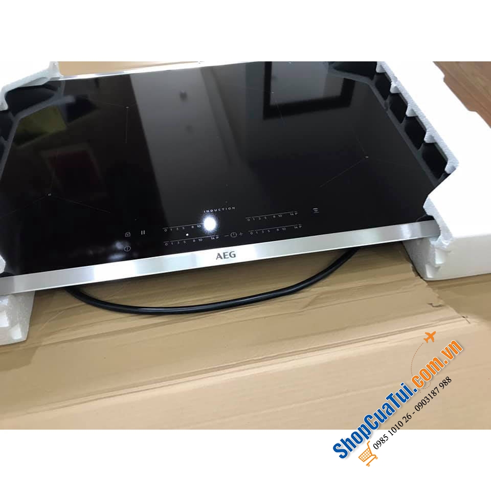 Bếp từ 4 vùng nấu AEG IKB84431FB - công nghệ MaxiSense độc quyền giúp bếp sử dụng được với mọi kích thước nồi chảo - Made in Germany