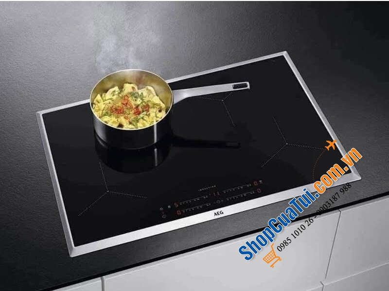 Bếp từ 4 vùng nấu AEG IKB84431FB - công nghệ MaxiSense độc quyền giúp bếp sử dụng được với mọi kích thước nồi chảo - Made in Germany